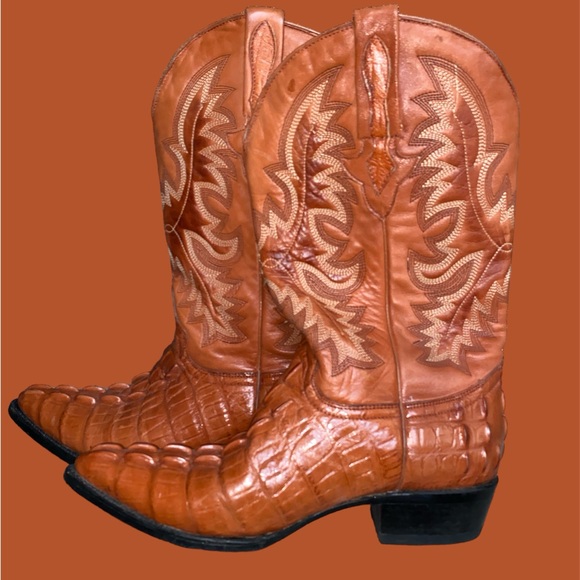 Men’s cayman look leather boots sz 9 - Picture 2 of 8